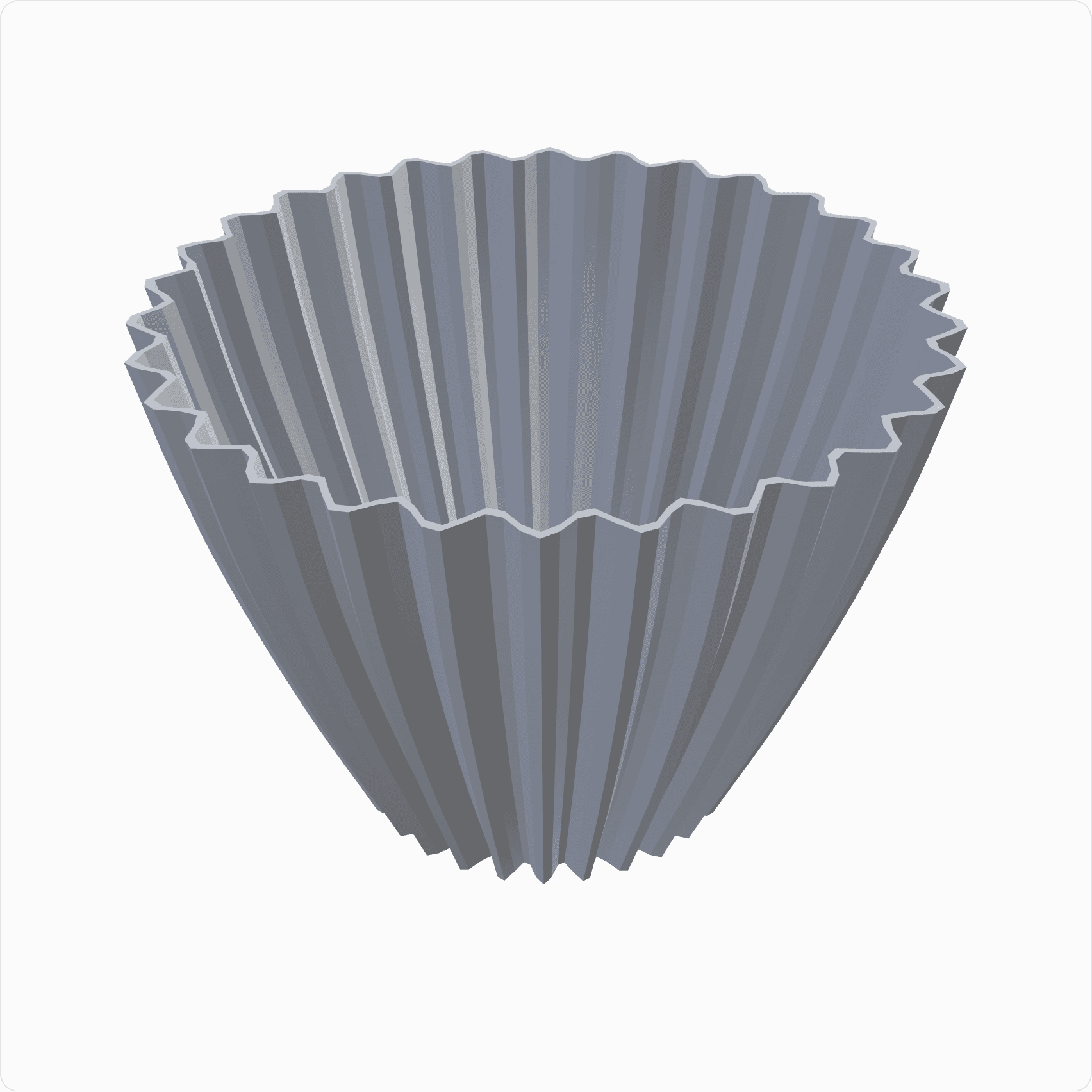 Pleated shade, rendered