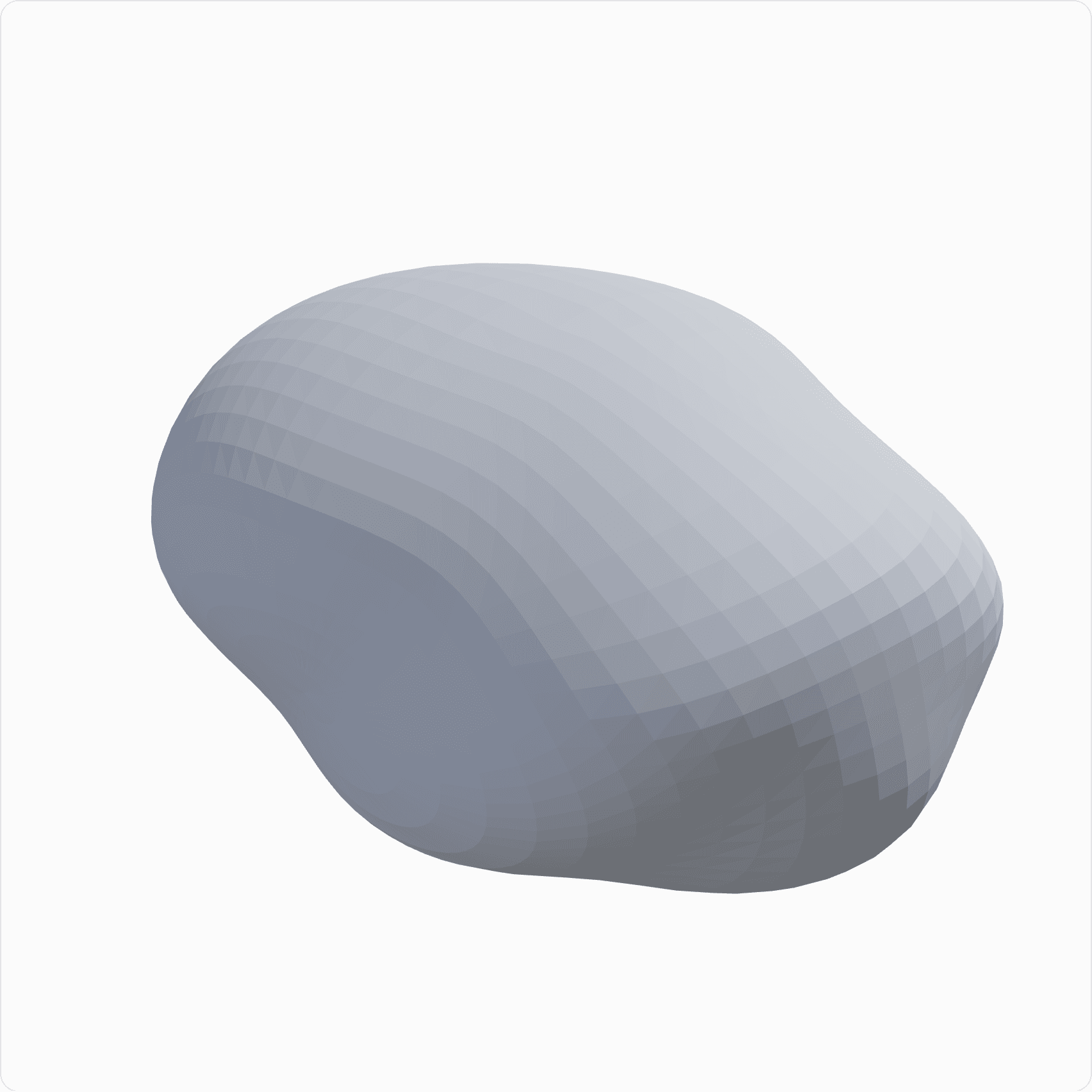 Paperweight pebble, rendered