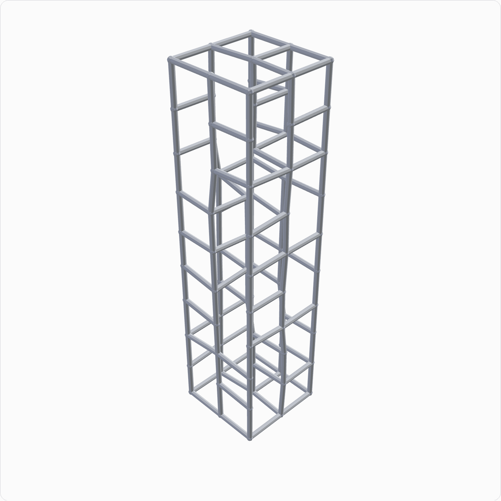 Lattice column, rendered