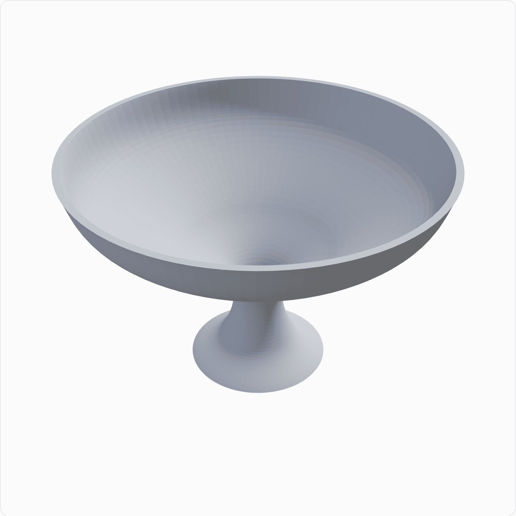 Pedestal fruit bowl, rendered