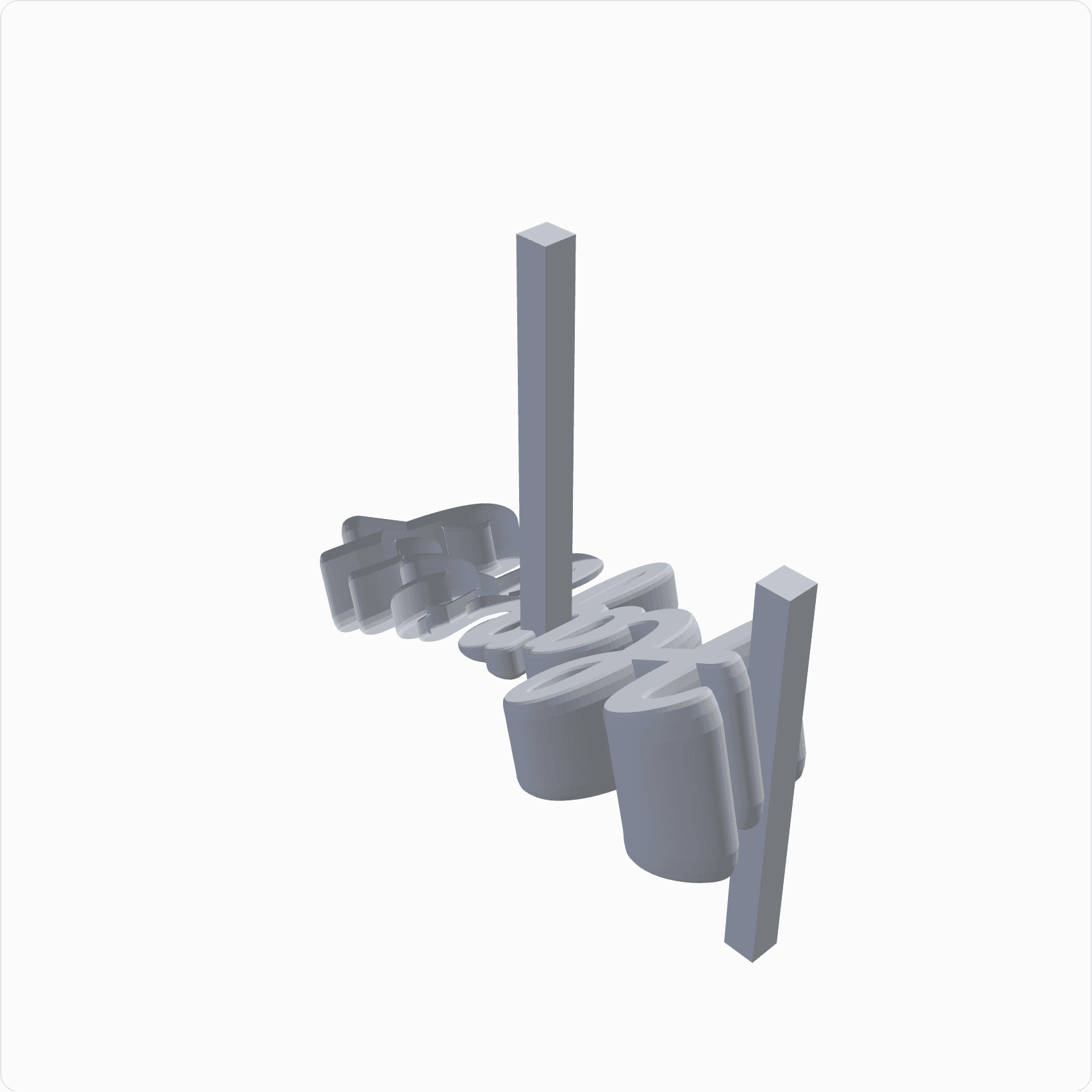 Cake topper, rendered