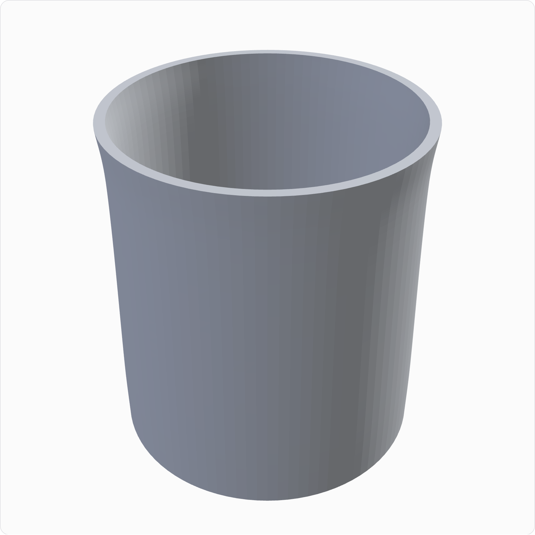 Pen cup, rendered