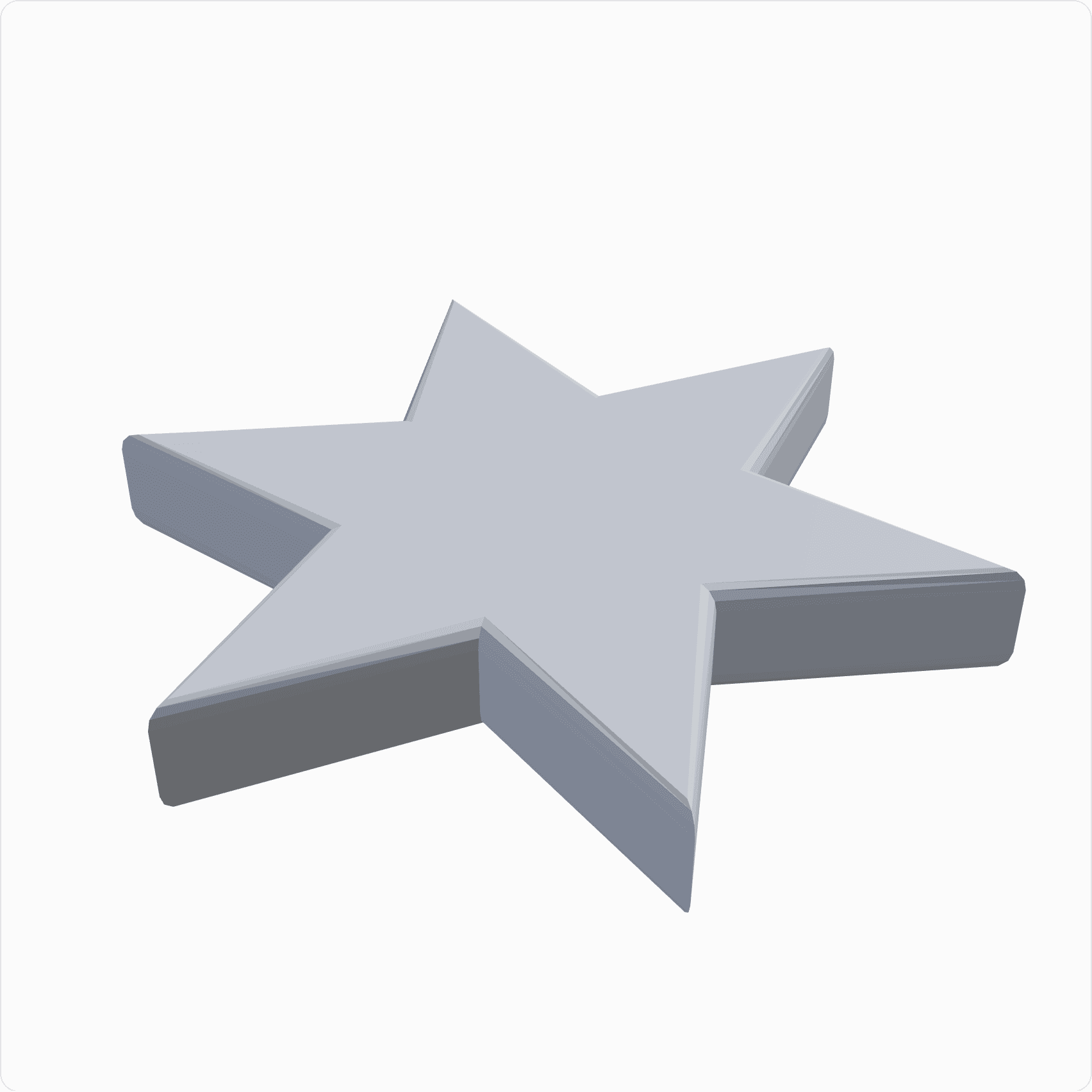 Star brooch, rendered